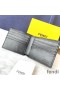 Fendi Bi-fold Wallet In FF Motif Fabric Brown/Coffee