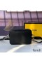 Fendi Compact Camera Case In ROMA Logo Calf Leather Black