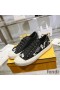 Fendi Domino Sneakers Unisex Floral Motif Canvas Black