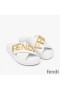 Fendi Fendigraphy Crossover Slides Women Leather White