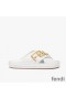 Fendi Fendigraphy Crossover Slides Women Leather White