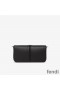Fendi Fendigraphy Wallet with Chain In Calf Leather Black