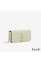 Fendi Fendigraphy Wallet with Chain In Calf Leather Green