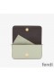 Fendi Fendigraphy Wallet with Chain In Calf Leather Green