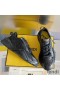 Fendi Flow Sneakers Men Caiman Leather Black