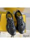 Fendi Flow Sneakers Men Caiman Leather Black