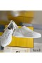 Fendi Flow Sneakers Men Caiman Leather White