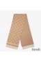 Fendi Karl Scarf Woman In Wool and Cashmere Beige