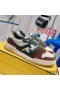 Fendi Match Compact Sneakers Unisex Suede Green