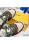 Fendi Match Compact Sneakers Unisex Suede Green
