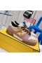 Fendi Match Compact Sneakers Unisex Suede Pink
