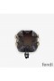 Fendi Mini Mon Tresor Bucket Bag In FF Motif Calf Leather Black