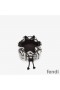 Fendi Mini Mon Tresor Bucket Bag In Fendi Roma Capsule Leather Black/White