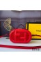 Fendi Mini O'Lock Camera Case In Calf Leather Red