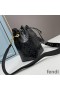 Fendi Mon Tresor Bucket Bag In FF Motif Calf Leather Black