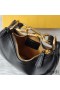 Fendi Nano Fendigraphy Hobo Bag In Calf Leather Black