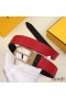 Fendi Pin Buckle Belt In Calf Leather Red