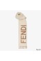 Fendi Roma Logo Scarf In Wool and Cashmere Beige