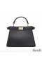 Fendi Small Peekaboo Iseeu Bag In Nappa Laether Black