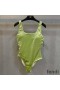 Fendi Swimsuit Women FF Motif Lycra Green