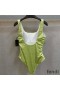 Fendi Swimsuit Women FF Motif Lycra Green