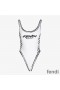 Fendi Swimsuit Women Joshua Vides Motif Lycra White