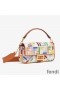 Fendi Baguette Bag In FF Motif Canvas Multicolor