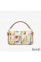 Fendi Baguette Bag In FF Motif Canvas Multicolor