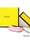 Fendi Baguette Phone Pouch In Nappa Leather and Fabric Pink