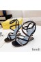 Fendi First Sandals Women Nappa Leather Black