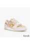 Fendi Match Compact Sneakers Unisex Fendace Suede Pink