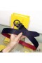 F is Fendi Buckle Reversible Belt In Calf Leather Black/Red