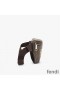 Fendi Belt Bag In ROMA Logo FF Motif Fabric Brown