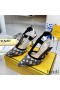 Fendi Colibri Slingback Pumps Women Karligraphy Motif Mesh White