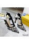 Fendi Colibri Slingback Pumps Women Karligraphy Motif Mesh White