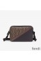 Fendi Compact Camera Case In FF Motif Fabric Brown/Coffee