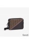 Fendi Compact Camera Case In FF Motif Fabric Brown/Coffee