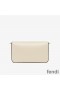 Fendi FF Wallet On Chain With Pouches In Calf Leather White