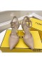 Fendi First Slingback Pumps Women Calf Leather Beige