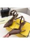 Fendi First Slingback Pumps Women Calf Leather Coffee