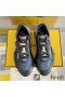 Fendi Flow Sneakers Men FF Motif Fabric and Suede Black