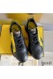 Fendi Flow Sneakers Men Leather and Suede Black