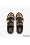 Fendi Match Compact Sneakers Unisex Fendace Suede Black
