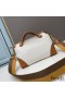 Fendi Medium By The Way Boston Bag In ROMA Logo Canvas White/Brown