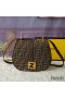 Fendi Medium C'mon Bag In FF Motif Fabric Brown