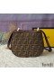 Fendi Medium C'mon Bag In FF Motif Fabric Brown