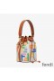 Fendi Mini Mon Tresor Bucket Bag In FF Motif Canvas Multicolor