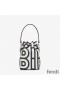 Fendi Mini Mon Tresor Bucket Bag In Fendi Roma Capsule Leather Black/White
