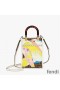 Fendi Mini Sunshine Shopper Bag In Girls Graphics FF Motif Fabric Brown