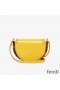 Fendi Moonlight Bag In ROMA Logo Calf Leather Yellow